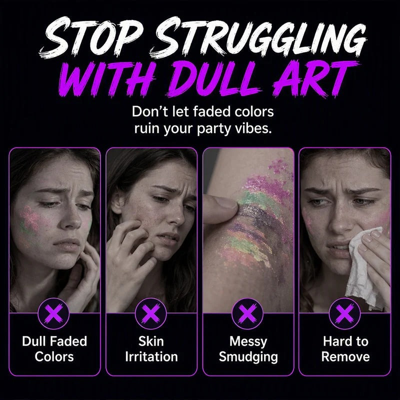 Novocanvas Glow Party Tattoo Pens