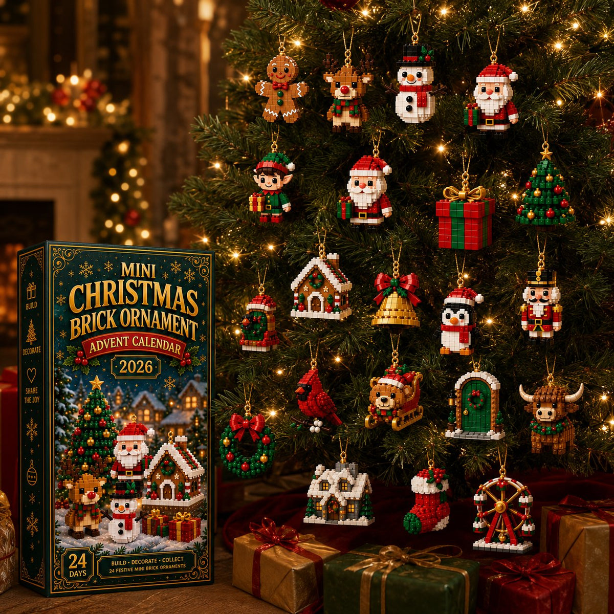 🎄24-Day Mini Christmas Ornament Advent Calendar