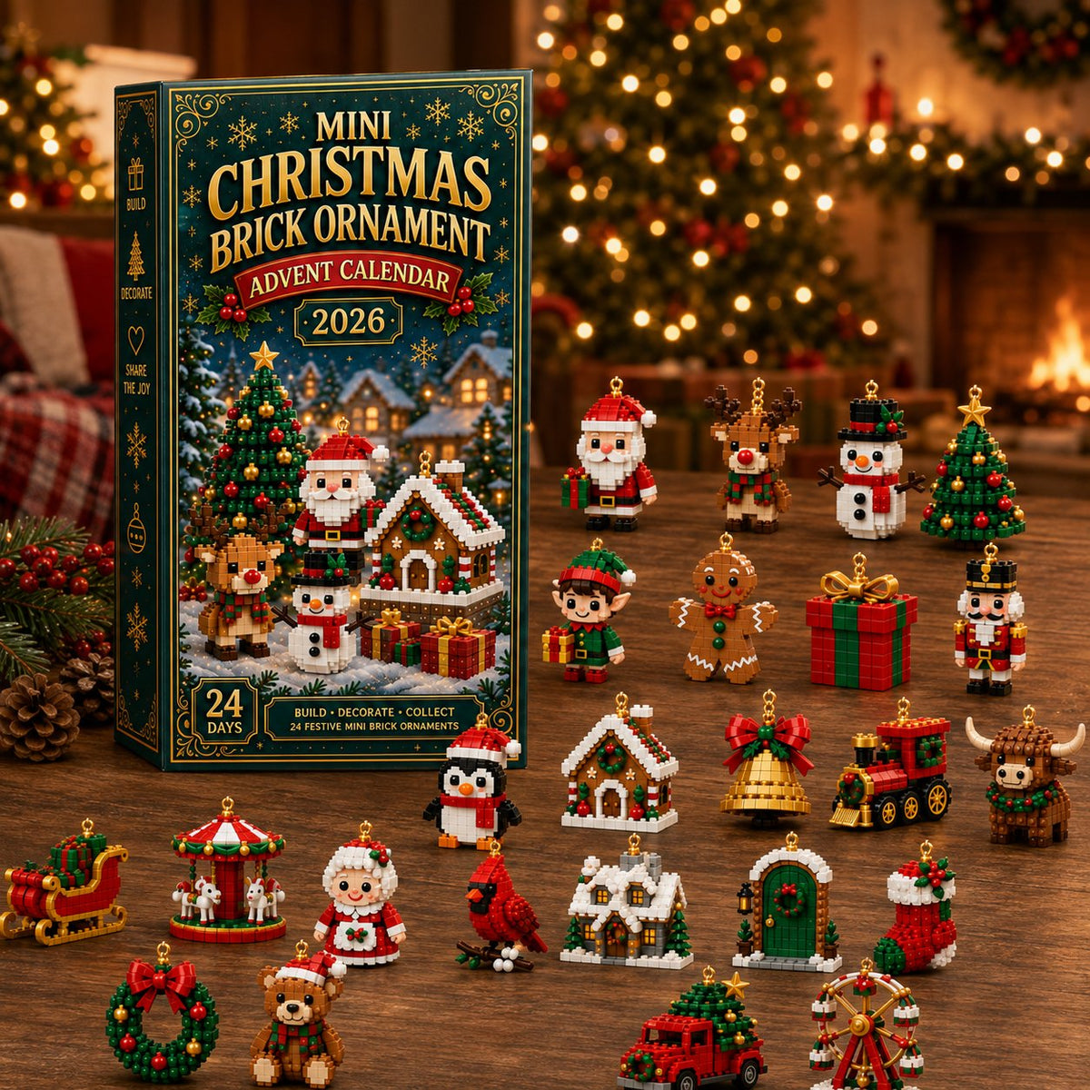 🎄24-Day Mini Christmas Ornament Advent Calendar