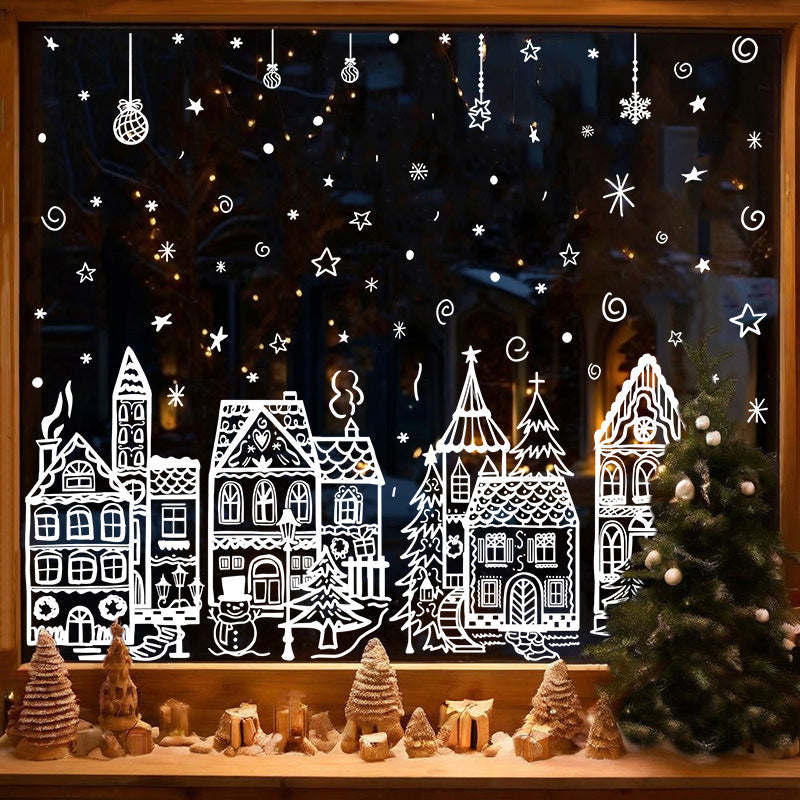 ⏳LAST DAY SALE ONLY￡6.99!🎁🎄 Christmas Village Window Sticker Set