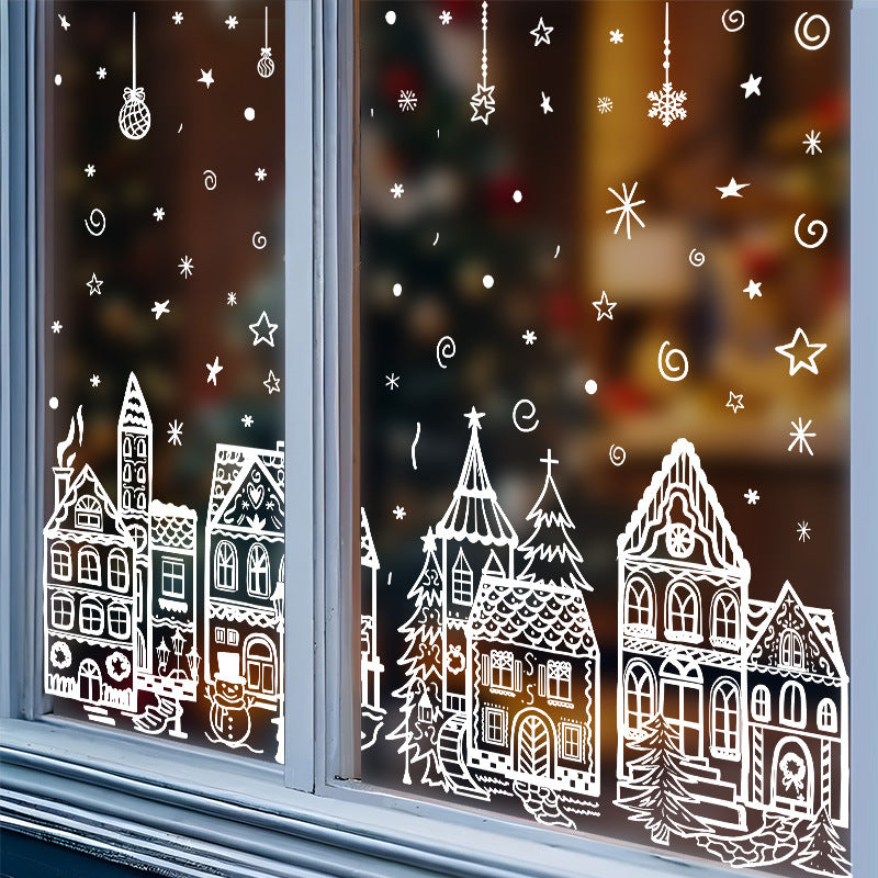 ⏳LAST DAY SALE ONLY￡6.99!🎁🎄 Christmas Village Window Sticker Set