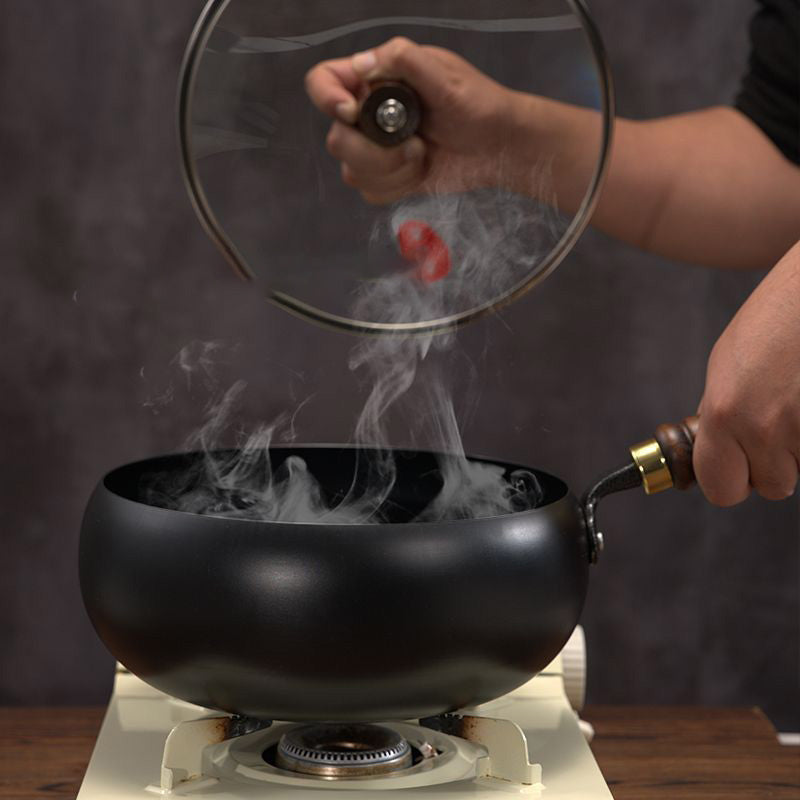 🍳 26cm Uncoated Iron Pot | Lid Option